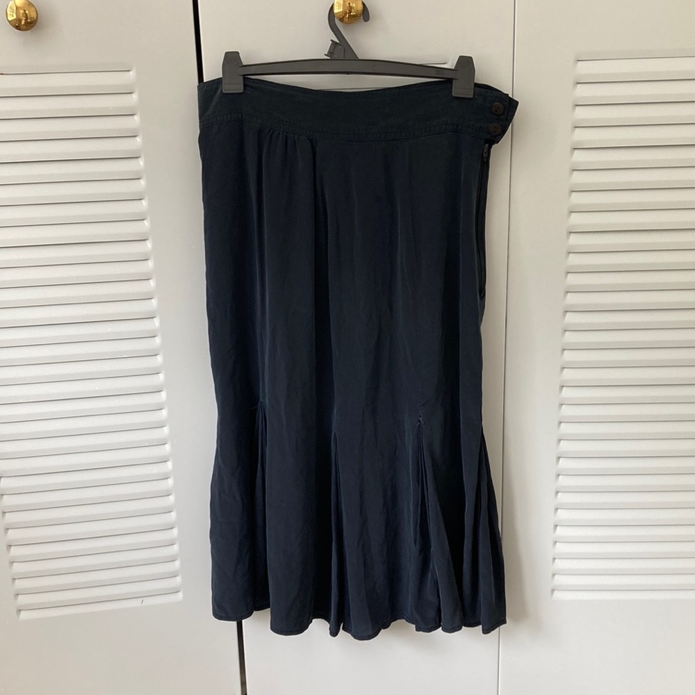 FENDI vintage black silk skirt
